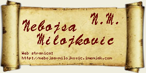 Nebojša Milojković vizit kartica